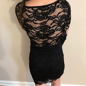 Black Lace Mini Dress